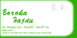 boroka hajdu business card